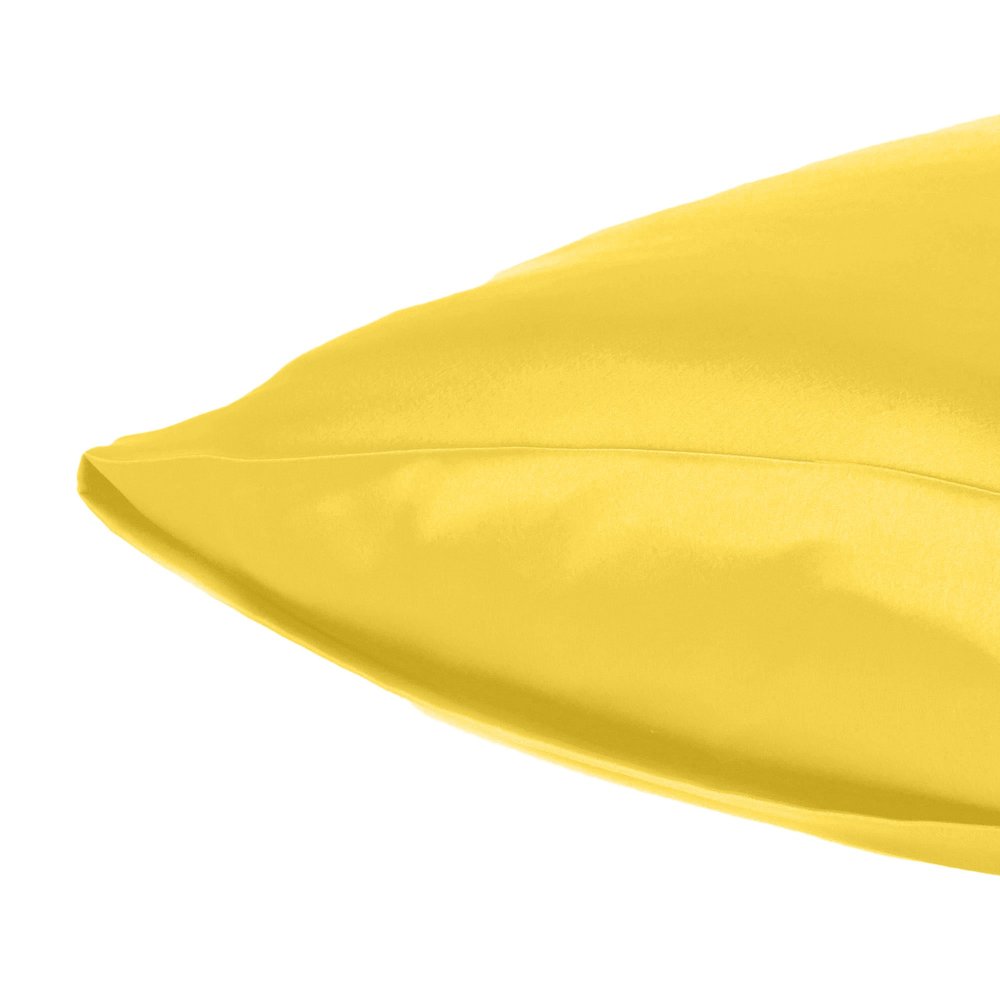 Juego de 2 fundas de almohada tamaño queen de satén sedoso Lemon Dreamy