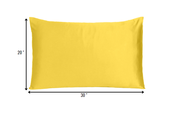 Juego de 2 fundas de almohada tamaño queen de satén sedoso Lemon Dreamy