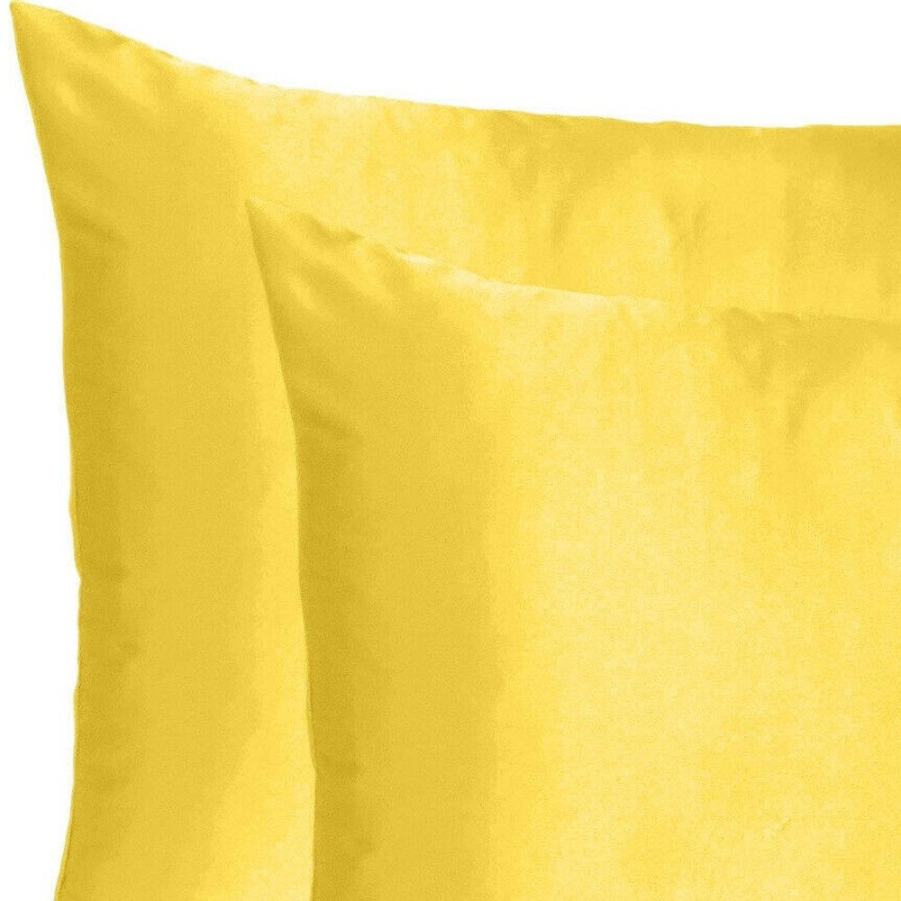 Juego de 2 fundas de almohada tamaño queen de satén sedoso Lemon Dreamy