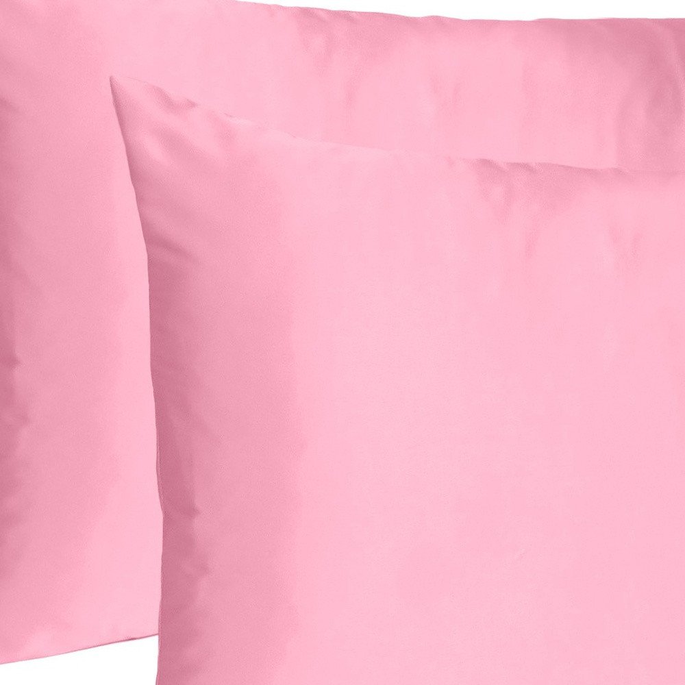 Juego de 2 fundas de almohada tamaño queen de satén sedoso con diseño de rosas de ensueño