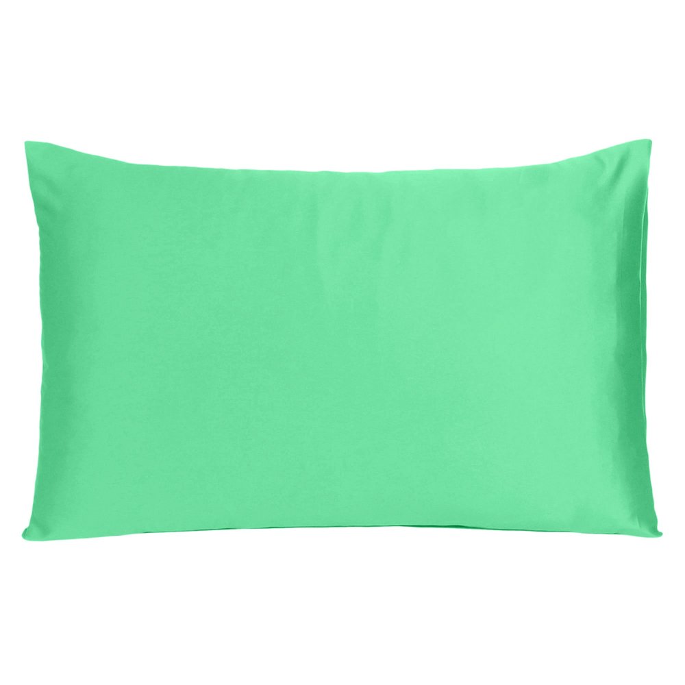 Juego de 2 fundas de almohada tamaño queen de satén sedoso Green Dreamy