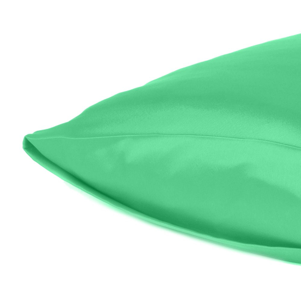 Juego de 2 fundas de almohada tamaño queen de satén sedoso Green Dreamy