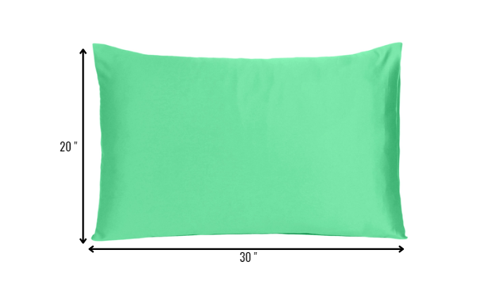 Juego de 2 fundas de almohada tamaño queen de satén sedoso Green Dreamy