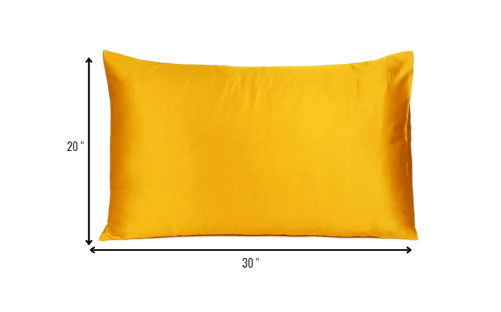 Juego de 2 fundas de almohada tamaño queen de satén sedoso Goldenrod Dreamy