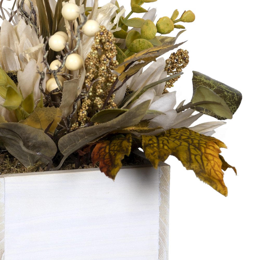 White Metal Square Planter Box