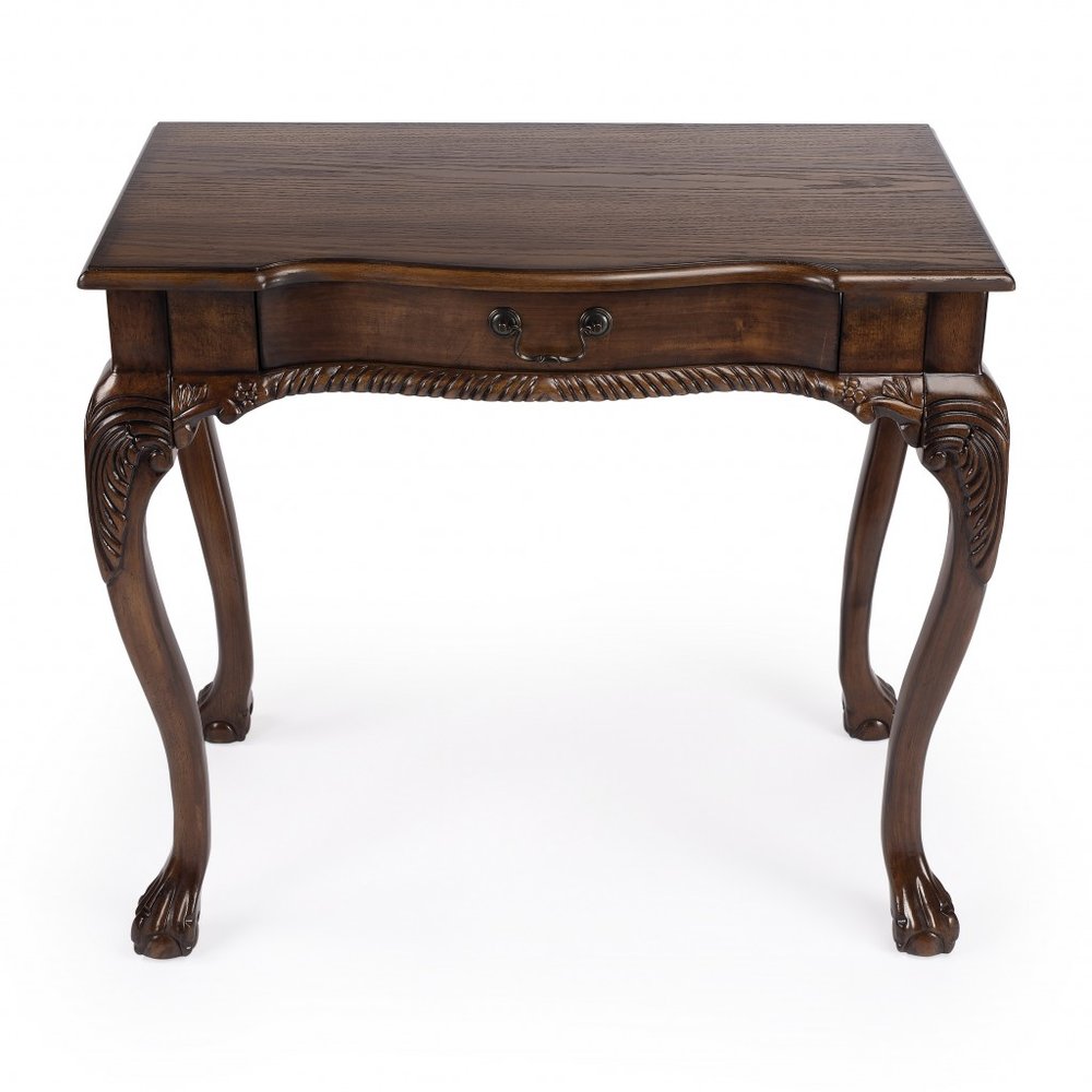 Escritorio de madera maciza marrón de 35"