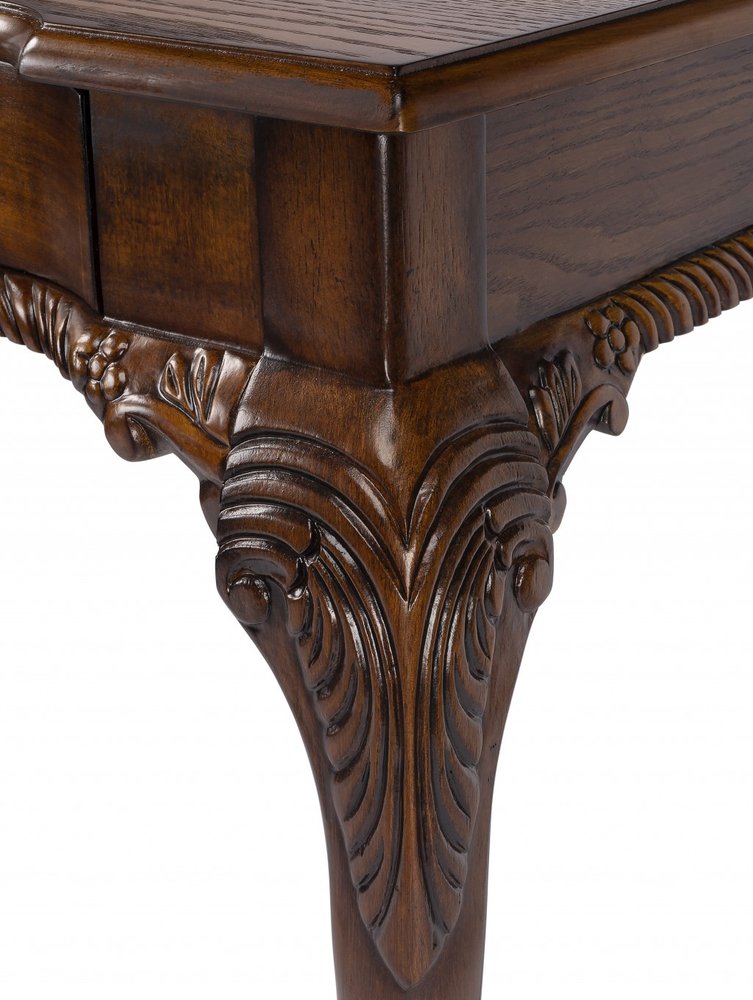 Escritorio de madera maciza marrón de 35"