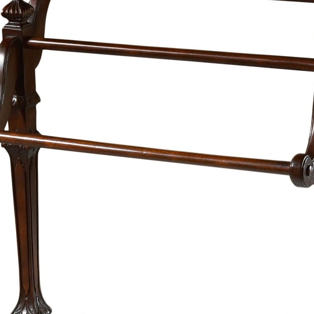 Soporte para mantas de madera de cerezo de 29" de profundidad