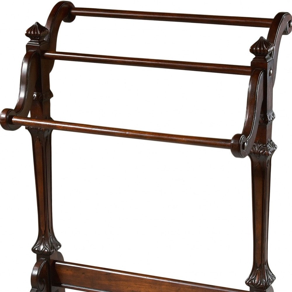 Soporte para mantas de madera de cerezo de 29" de profundidad