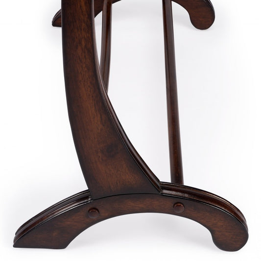 Soporte para mantas de madera color cerezo de 36" de profundidad