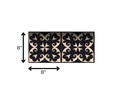 8" X 8" Black Sheep Peel And Stick Removable Tiles