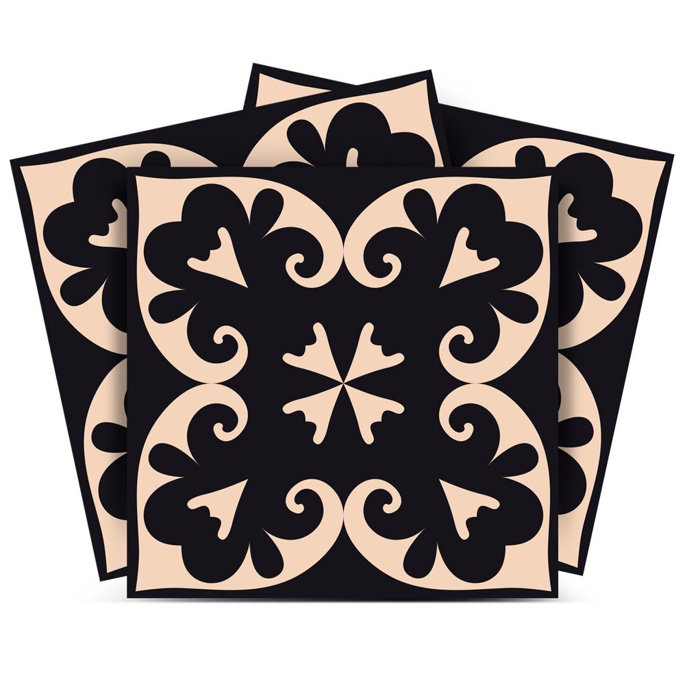 8" X 8" Black Sheep Peel And Stick Removable Tiles