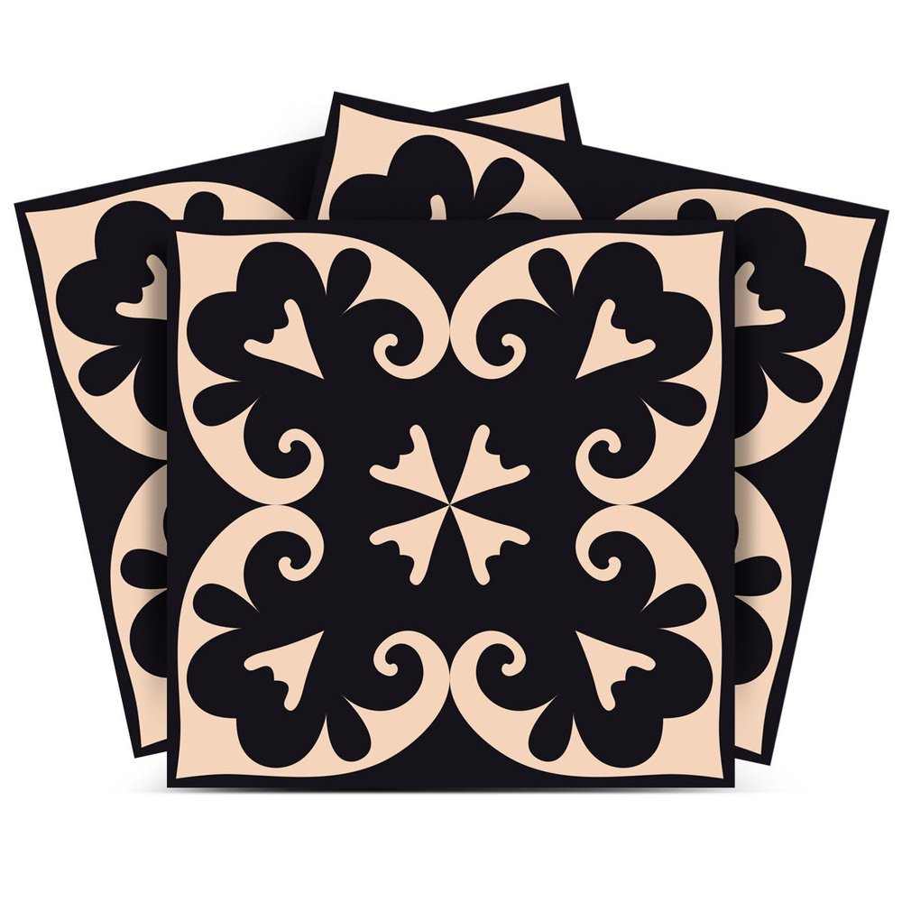 8" X 8" Black Sheep Peel And Stick Removable Tiles