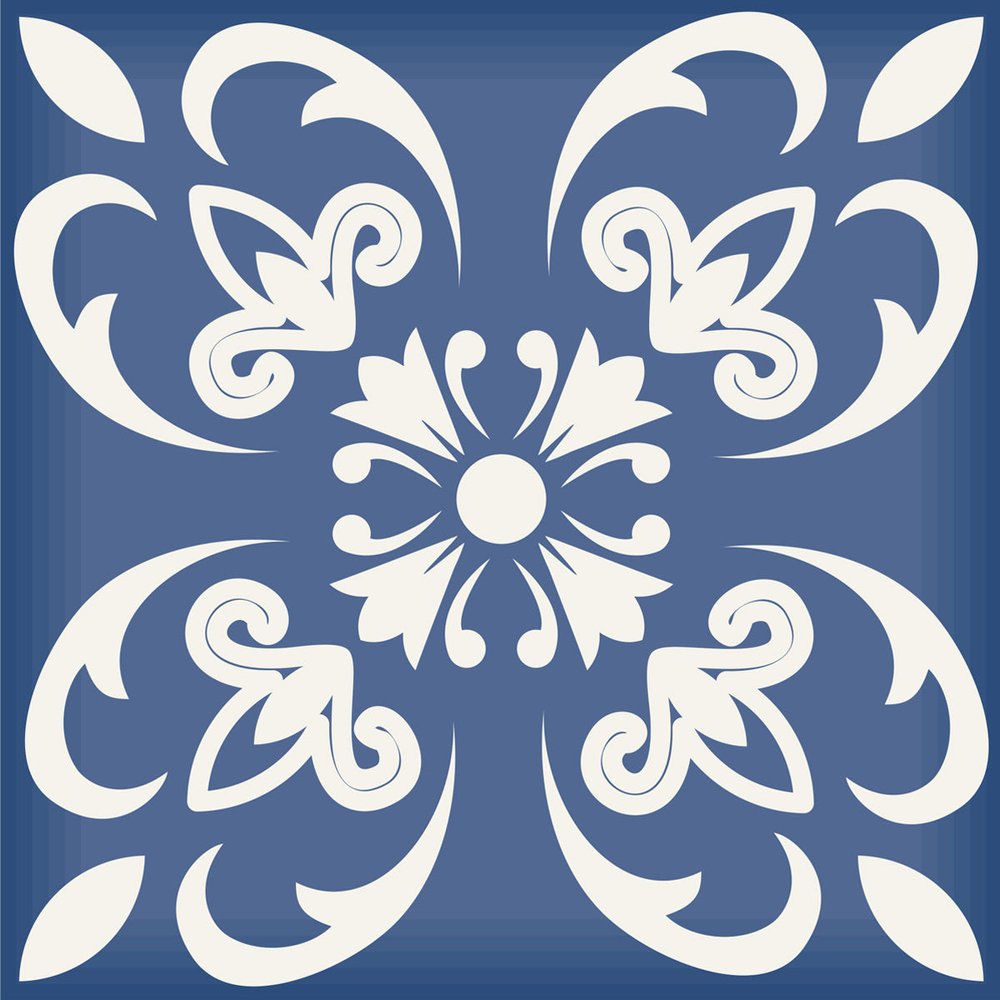 8" X 8" Wedgwood Blue And White Peel And Stick Removable Tiles
