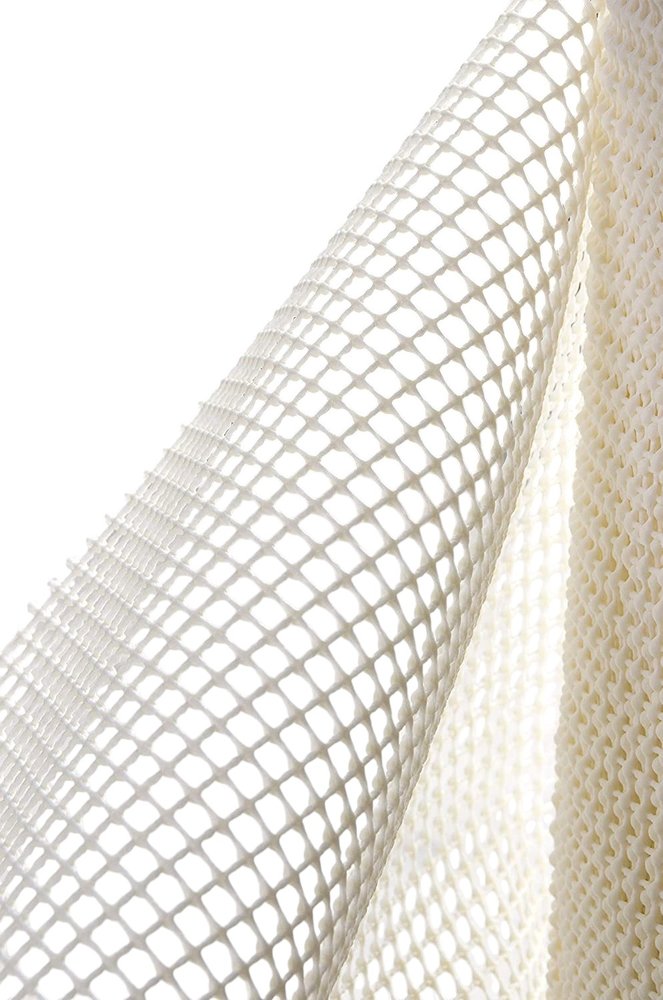 2' x 8' Ivory Striped Weave Non Slip Rug Pad