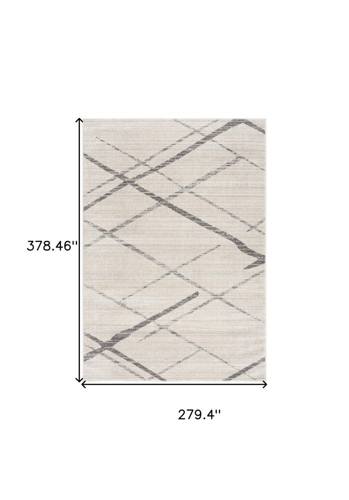 9' X 13' Gray Modern Abstract Pattern Area Rug