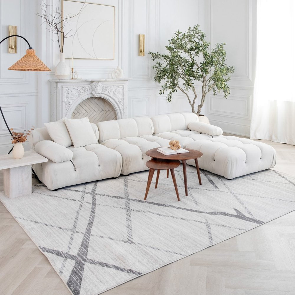 9' X 13' Gray Modern Abstract Pattern Area Rug