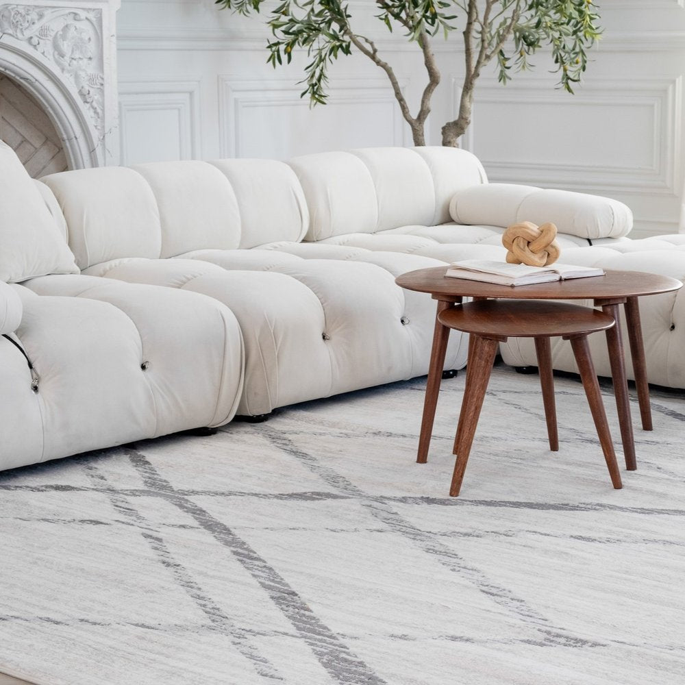 9' X 13' Gray Modern Abstract Pattern Area Rug