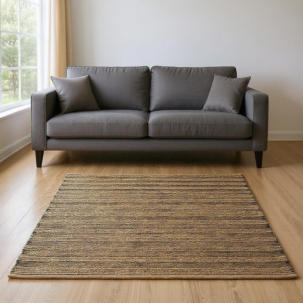 9' X 12' Natural Jute Hand Woven Area Rug