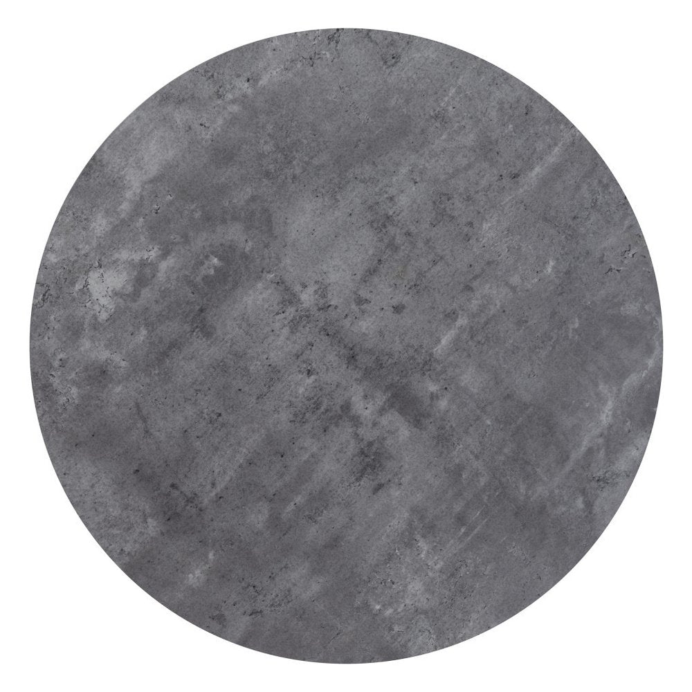 32" Gray and Black Rounded Steel Bar Table