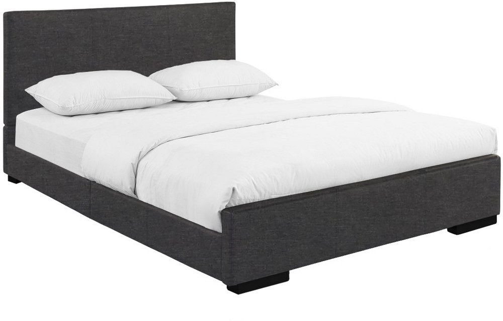 White Faux Leather Queen Bed Frame