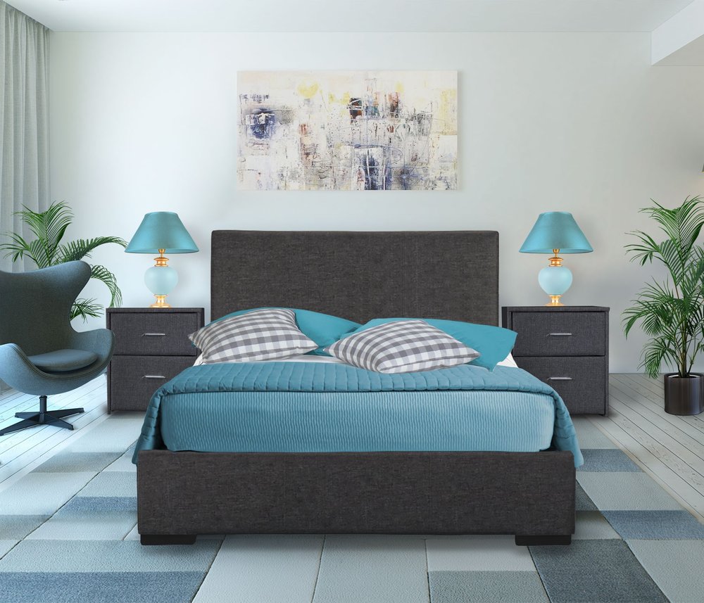 White Faux Leather Queen Bed Frame