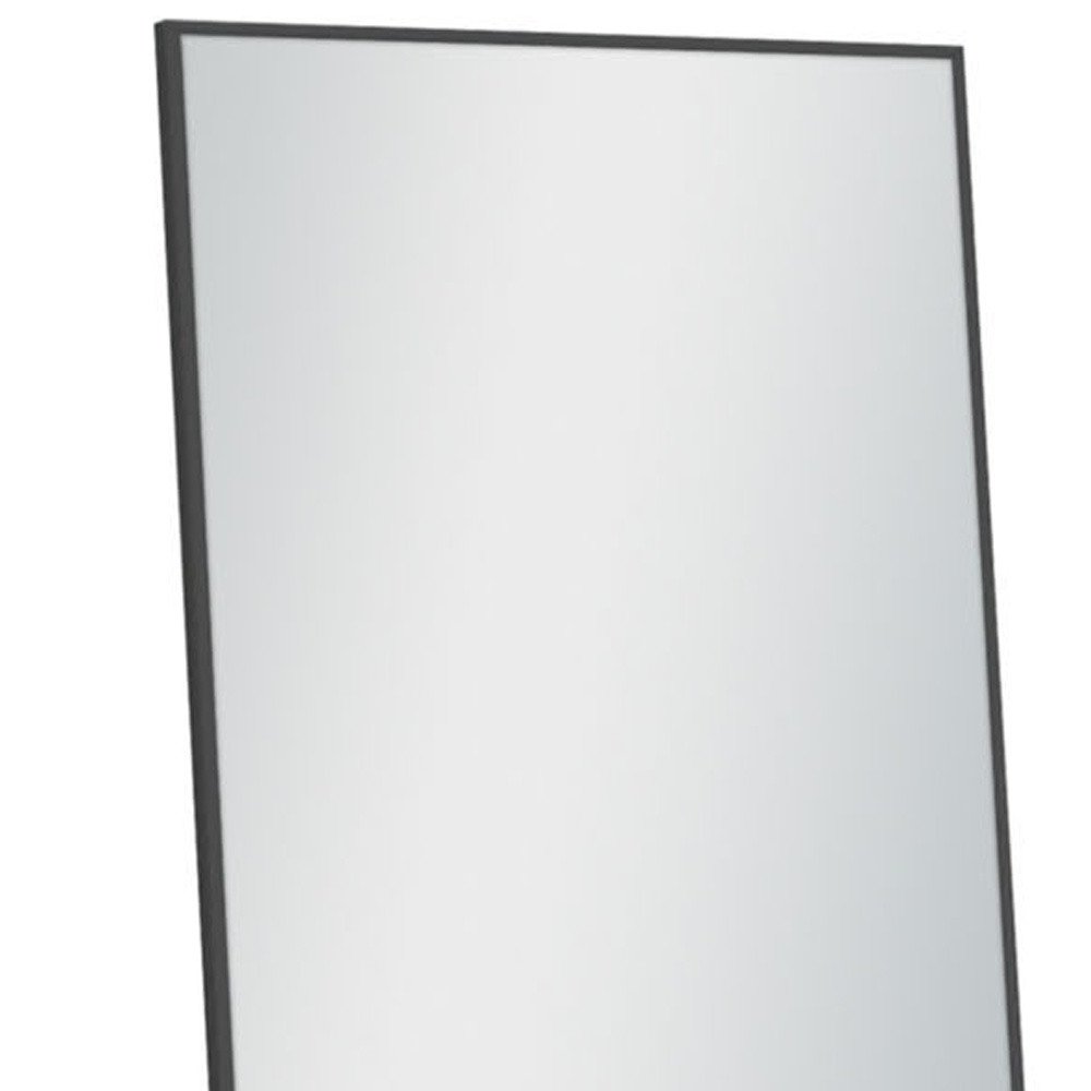 64" Silver Metal Freestanding and Wall Mount Accent Mirror
