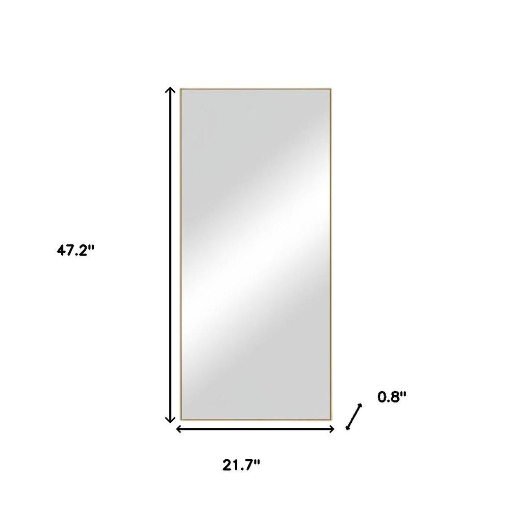 Espejo decorativo de metal dorado de 47"