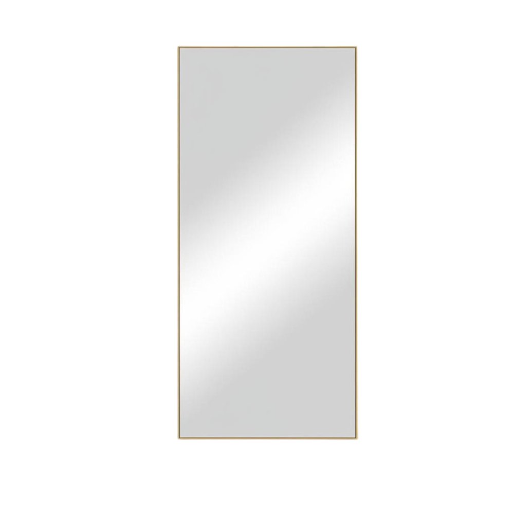 Espejo decorativo de metal dorado de 47"