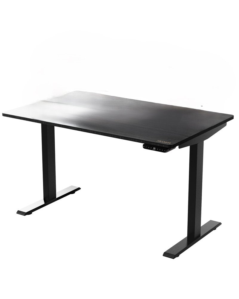 Escritorio de pie ajustable de acero inoxidable negro de 30"