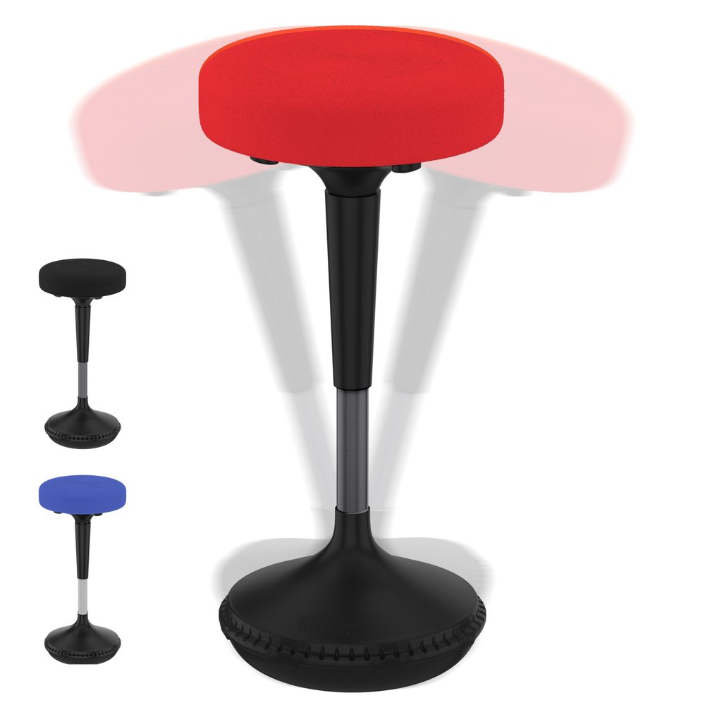 Red and Black Adjustable Height Swivel Office Chair