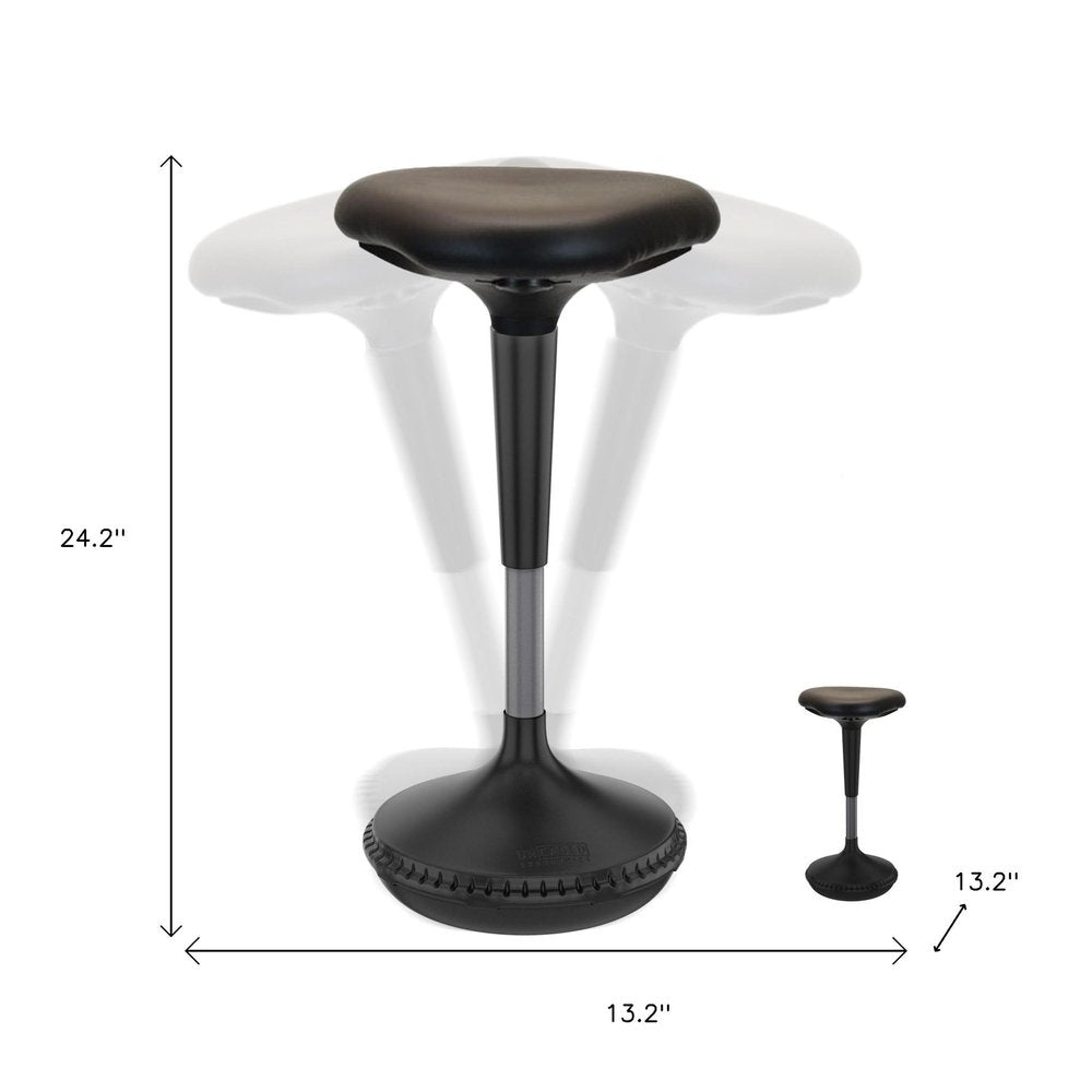 Black Adjustable Height Swivel Office Chair
