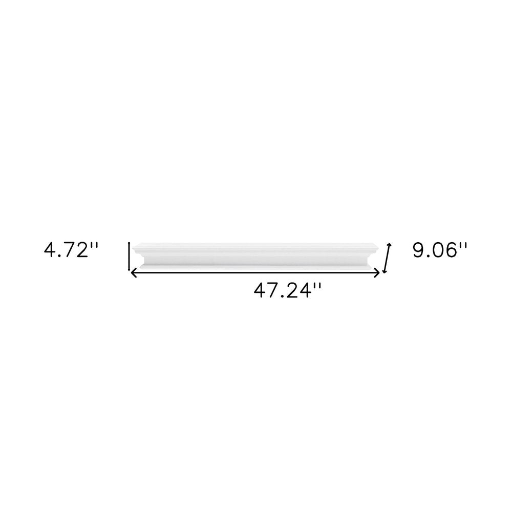 Estante flotante de pared XL clásico blanco de 47"