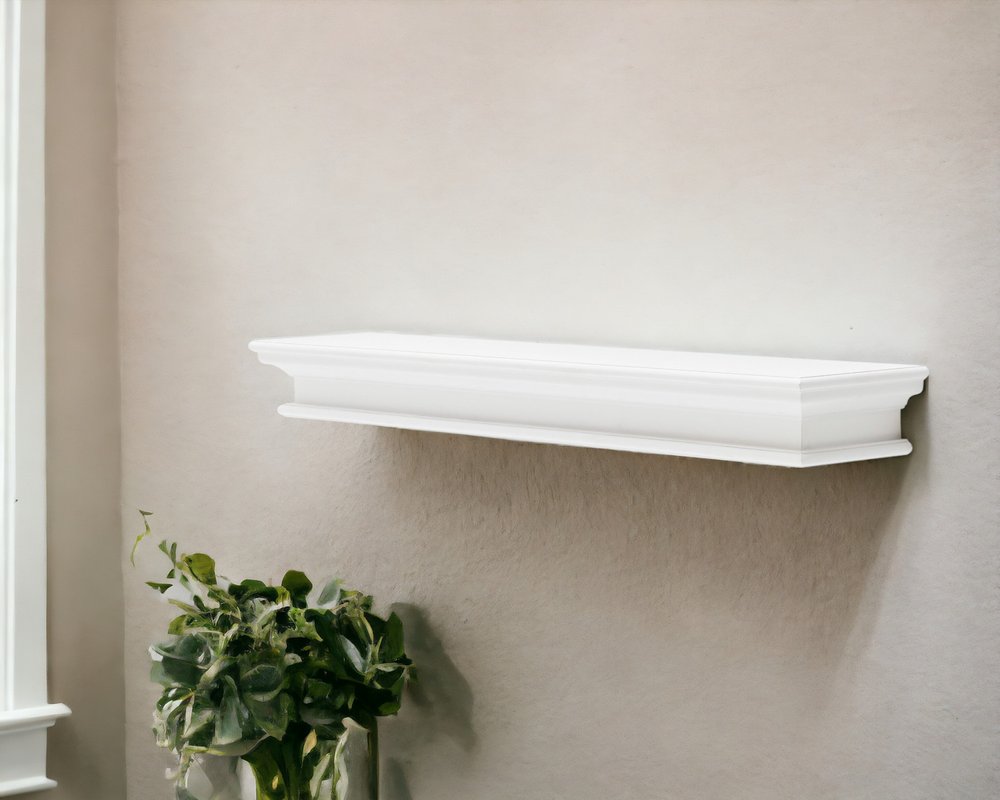 Estante flotante de pared XL clásico blanco de 47"