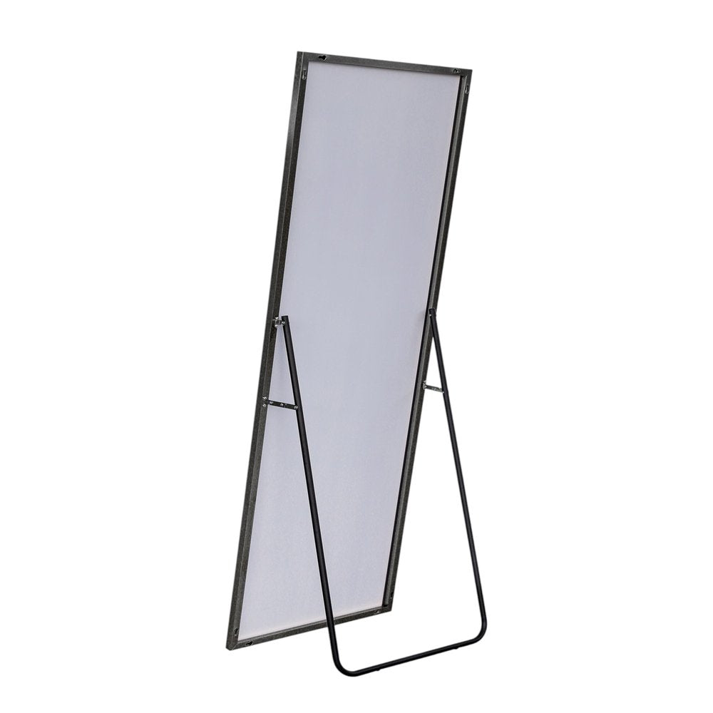 71" Black Metal Freestanding and Wall Mount Accent Mirror