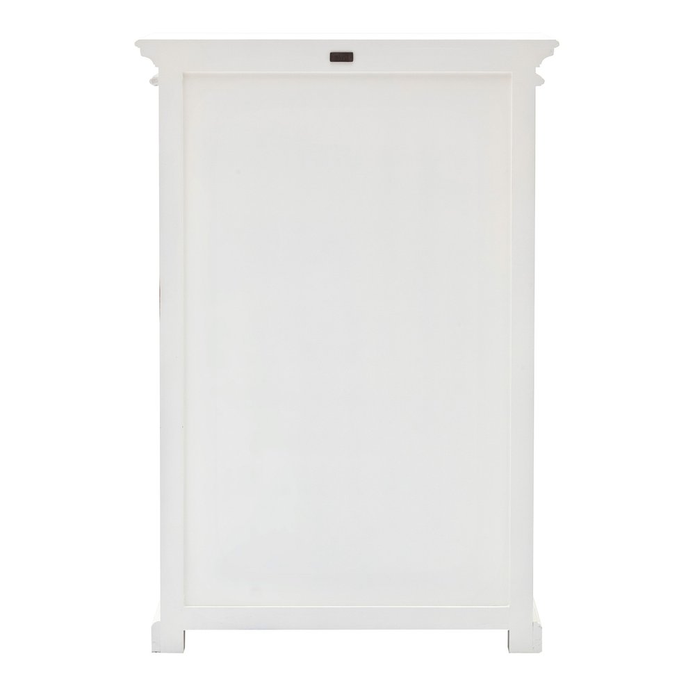 Gabinete de almacenamiento clásico blanco de dos niveles