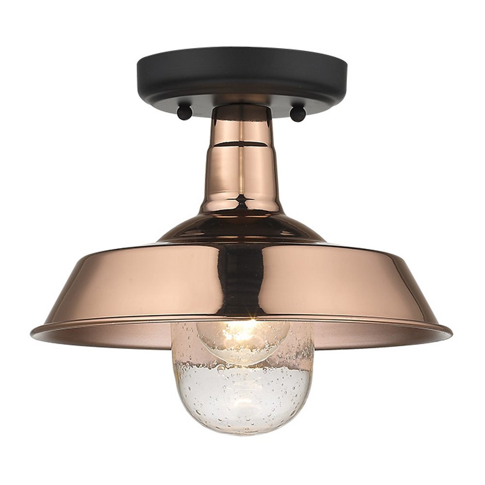 Lámpara colgante ajustable de placa poco profunda de cobre brillante
