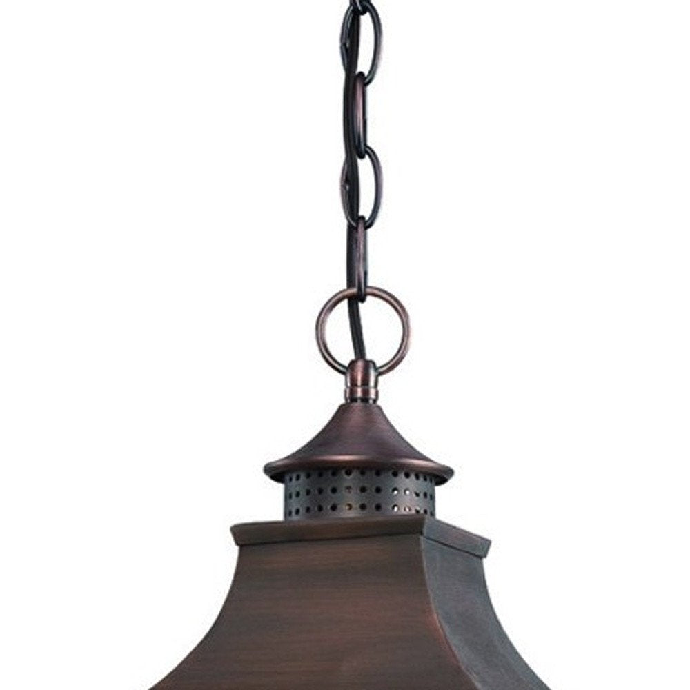 Lámpara colgante St. Charles de 3 luces con pátina de cobre