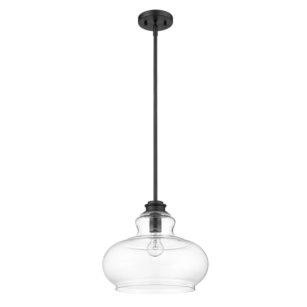 Lámpara colgante Torrel de 1 luz en negro mate