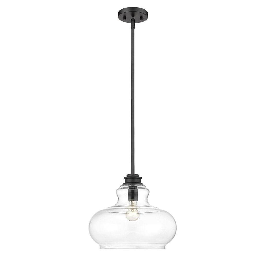 Lámpara colgante Torrel de 1 luz en negro mate