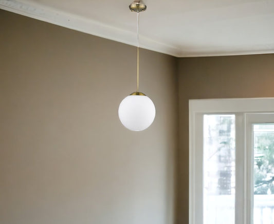 Lámpara colgante Solea de latón envejecido con 1 luz