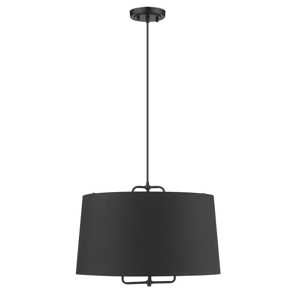 Lámpara colgante mini Lamia de 3 luces en negro mate