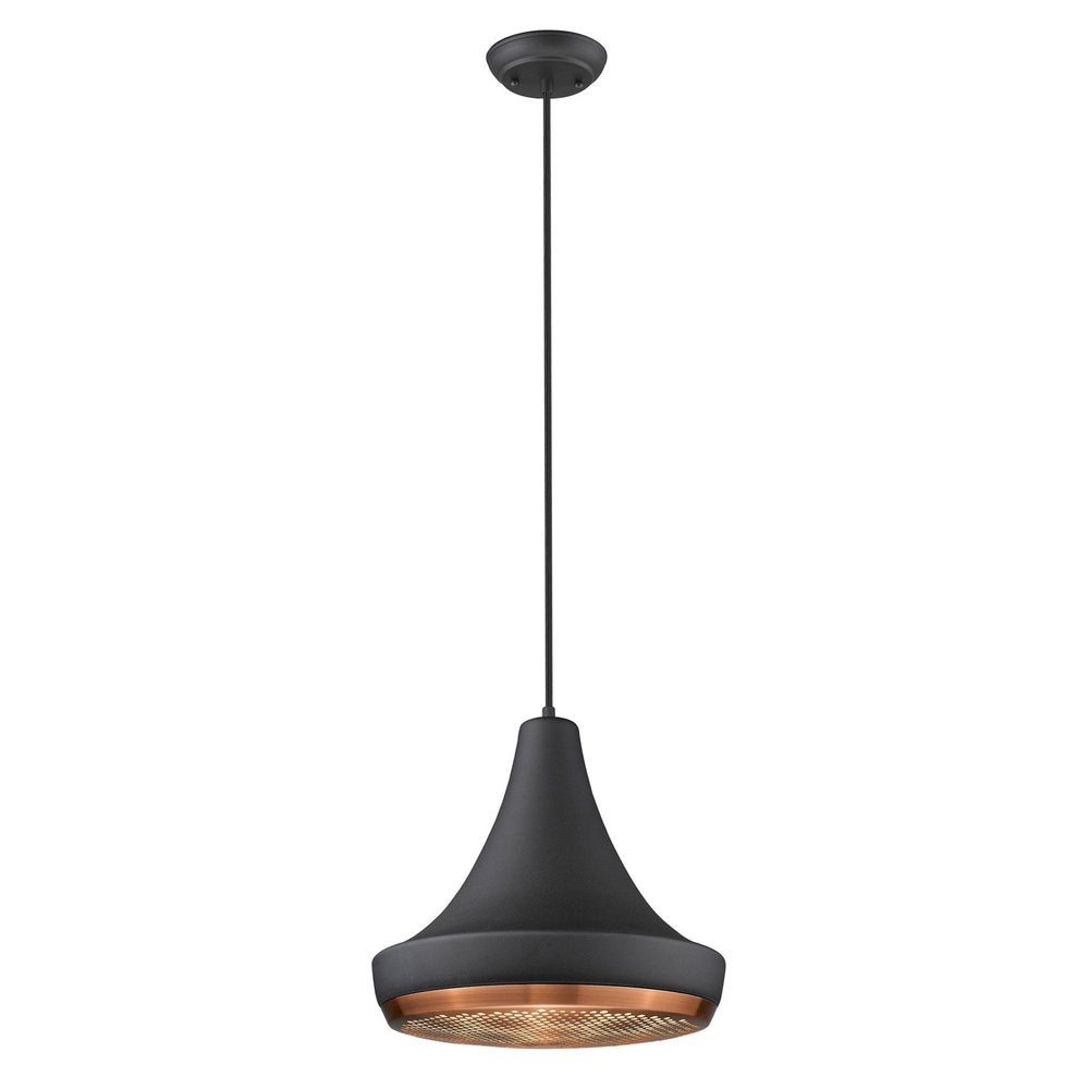 Lámpara colgante Tholos de 1 luz en negro mate