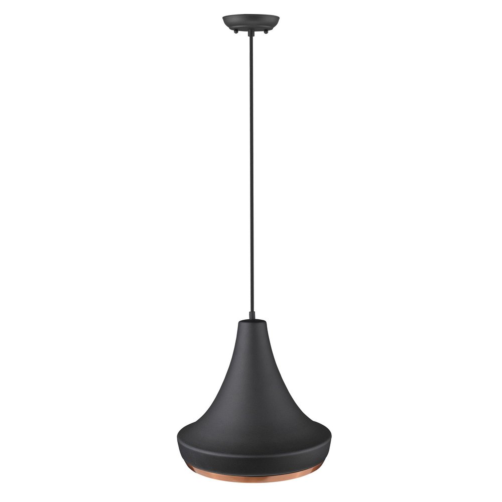 Lámpara colgante Tholos de 1 luz en negro mate