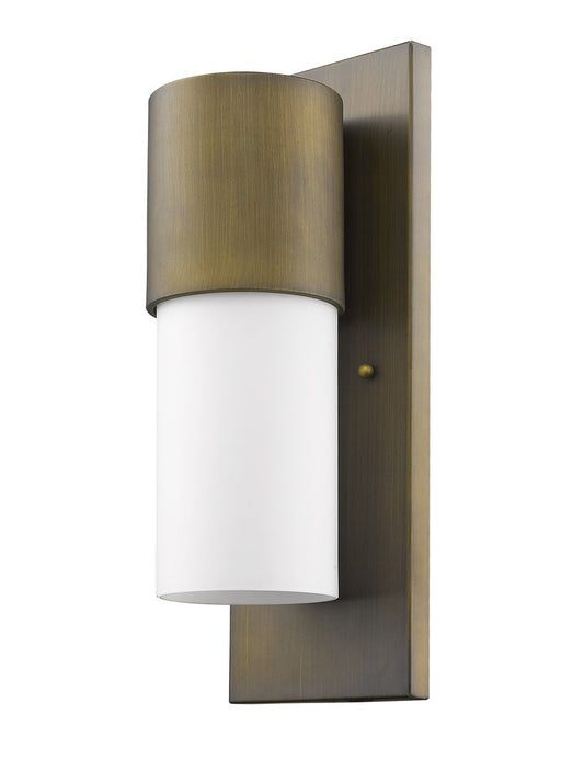 Lámpara de pared contemporánea en oro cepillado y blanco