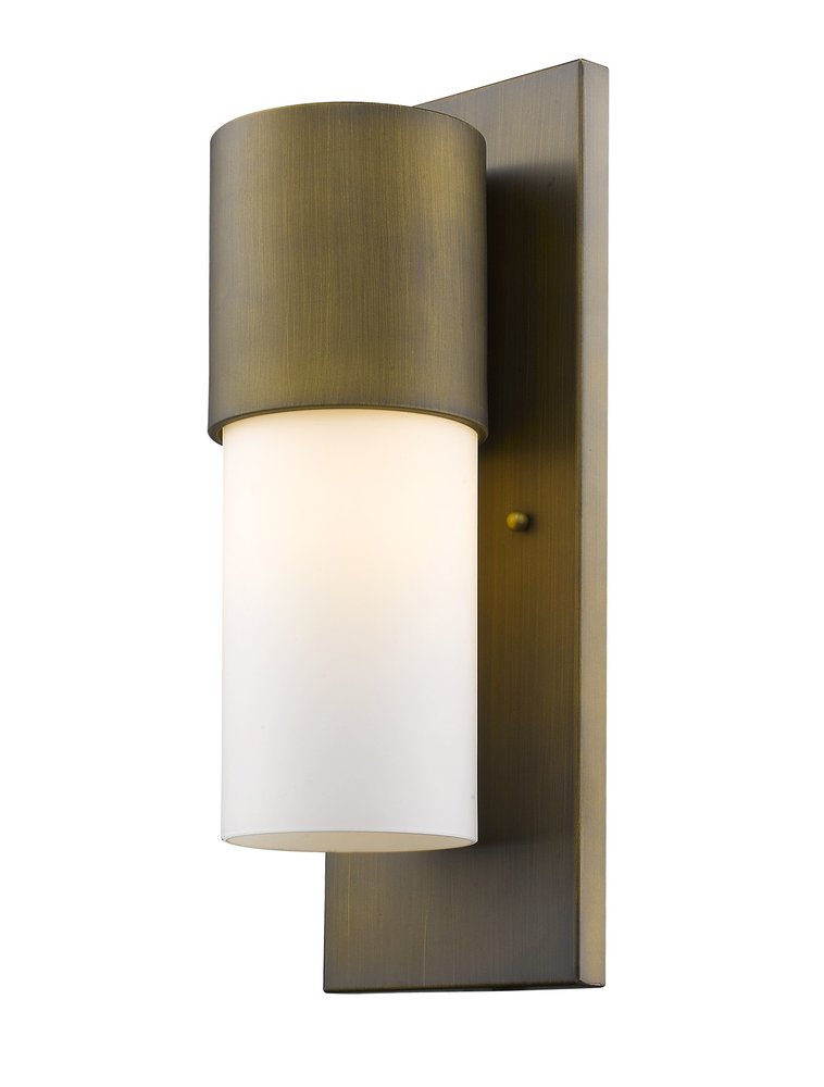 Lámpara de pared contemporánea en oro cepillado y blanco