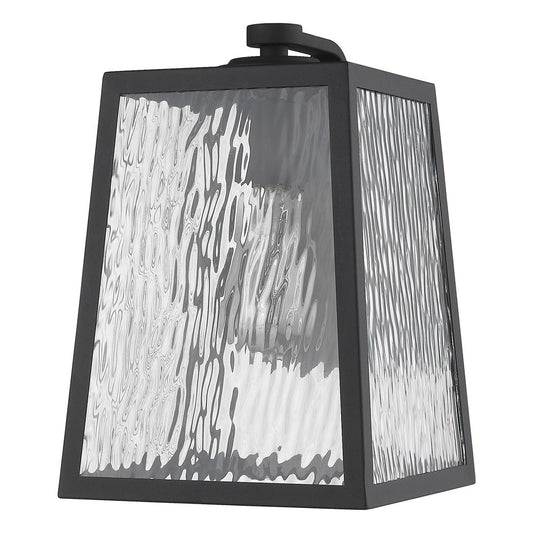 Aplique de pared Hirche de 1 luz en negro mate