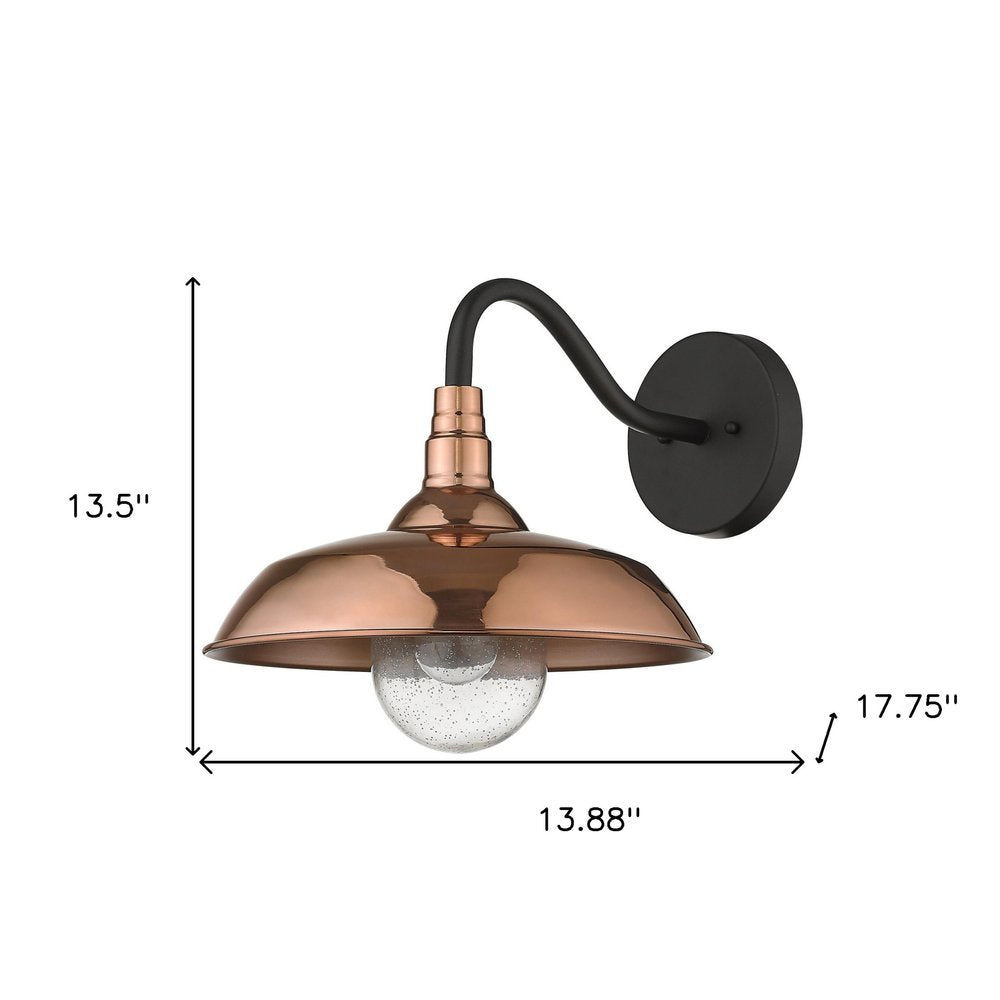 Lámpara de pared Burry de cobre de 1 luz