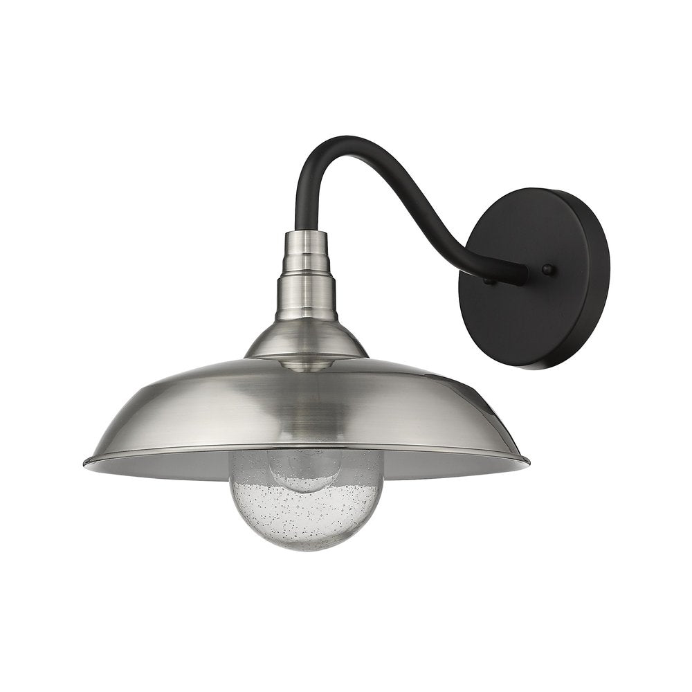 Aplique de pared Burry de 1 luz en níquel satinado