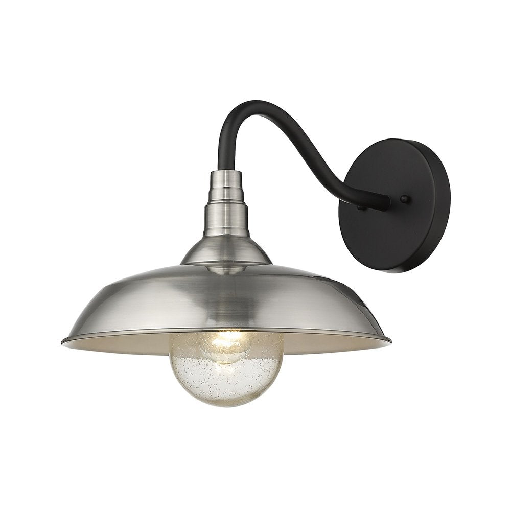 Aplique de pared Burry de 1 luz en níquel satinado